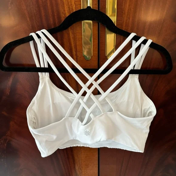 Athleta White Sports Bra - Medium - Picture 1 of 8